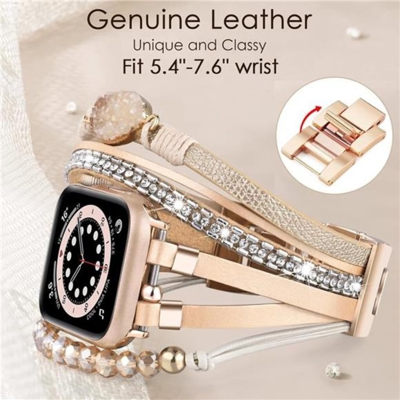 NEW Beaded Boho Multilayer Apple Watch Band main image 6